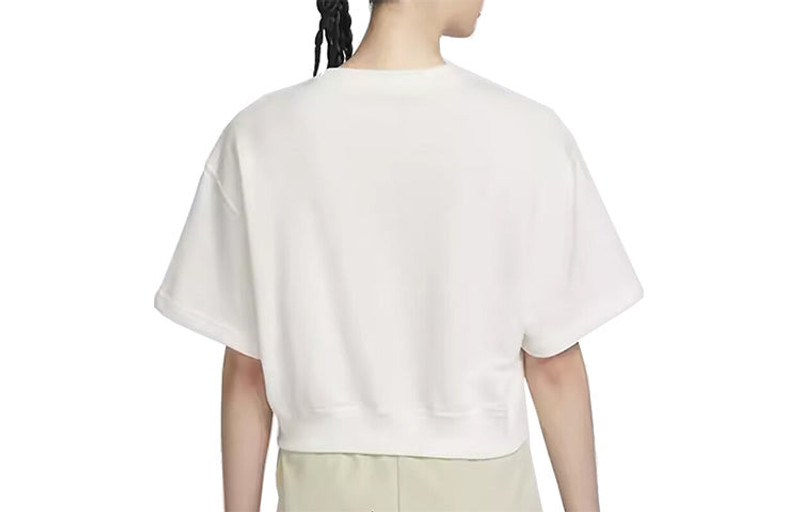 Nike (WMNS) Nike Sportswear French Terry Fleece T-shirt (Asia Sizing) 'Sail' HF6176-133 outlook