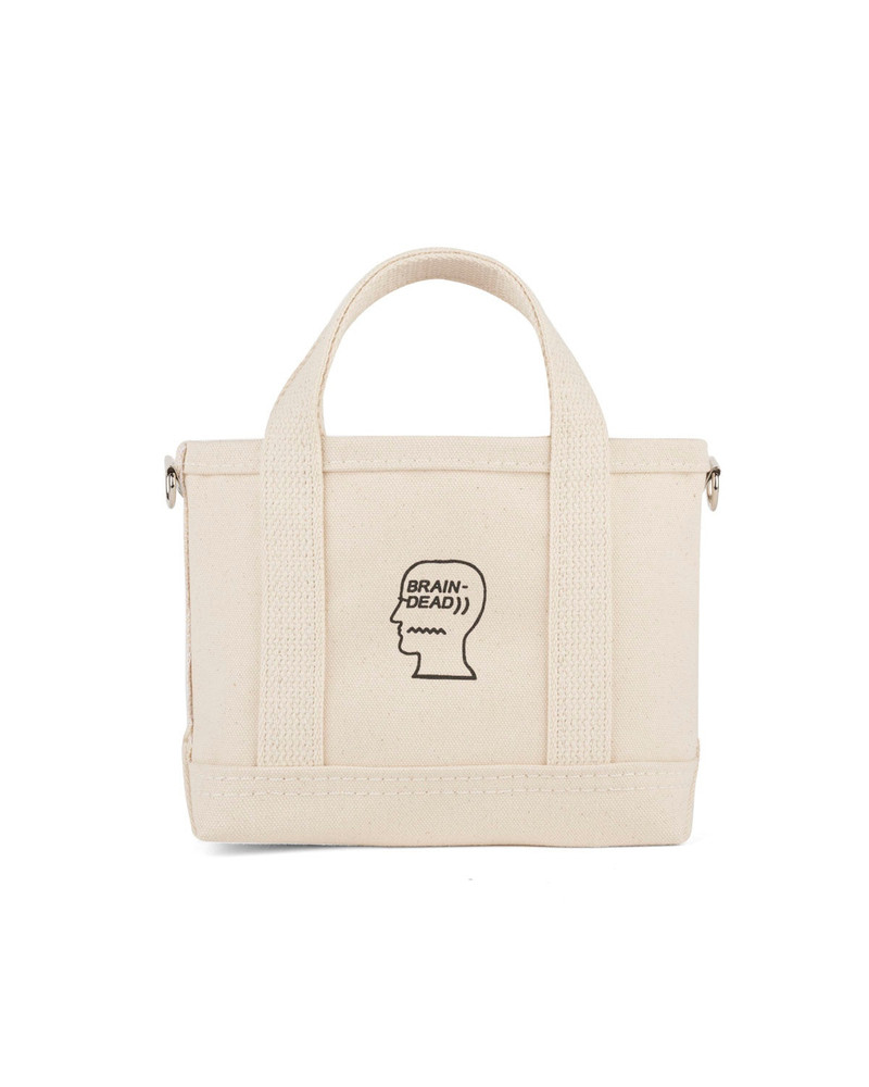 Brain Dead x Steele Logohead Canvas Mini Tote - Natural 1