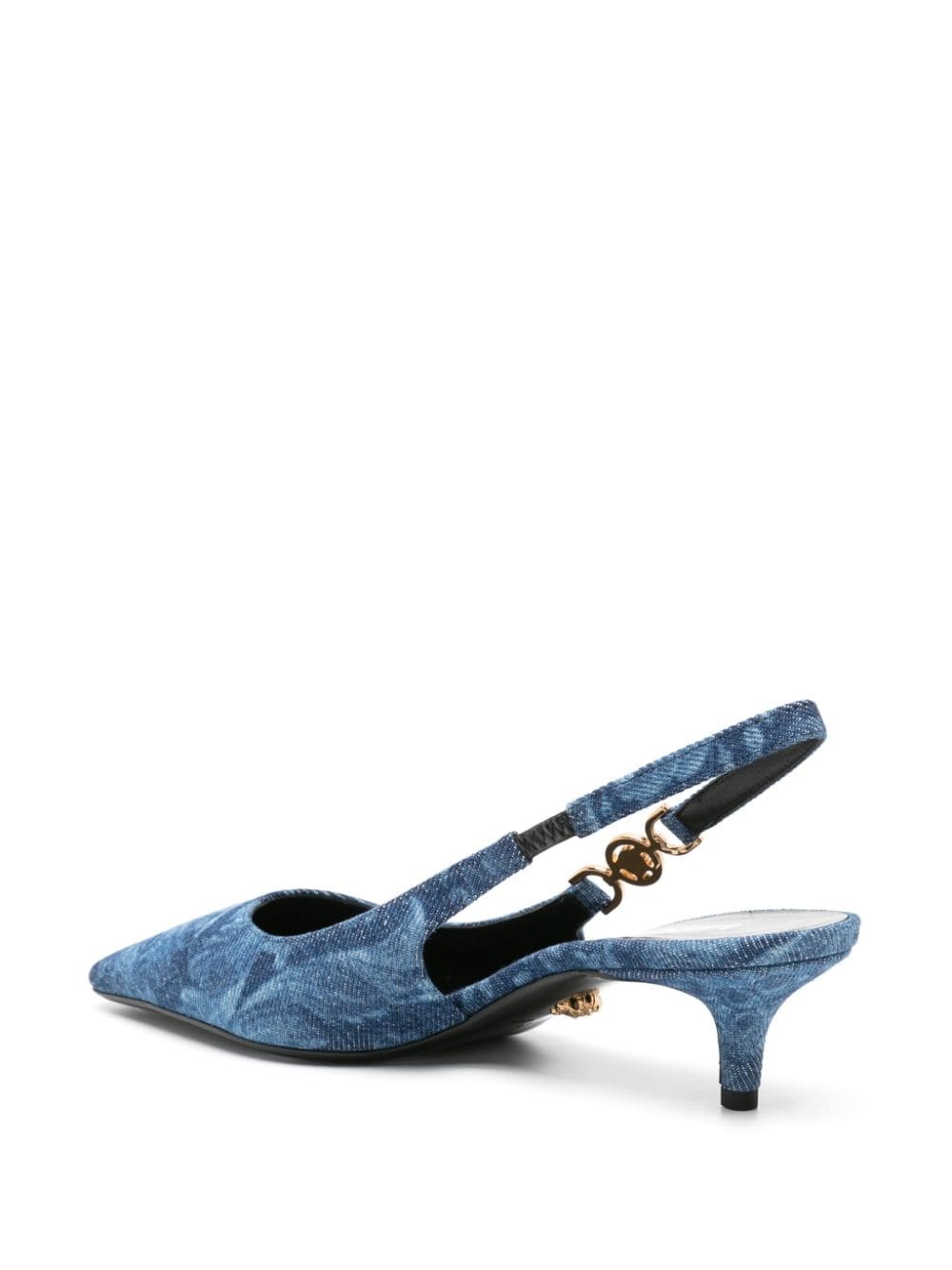 40mm Barocco-print denim pumps - 3