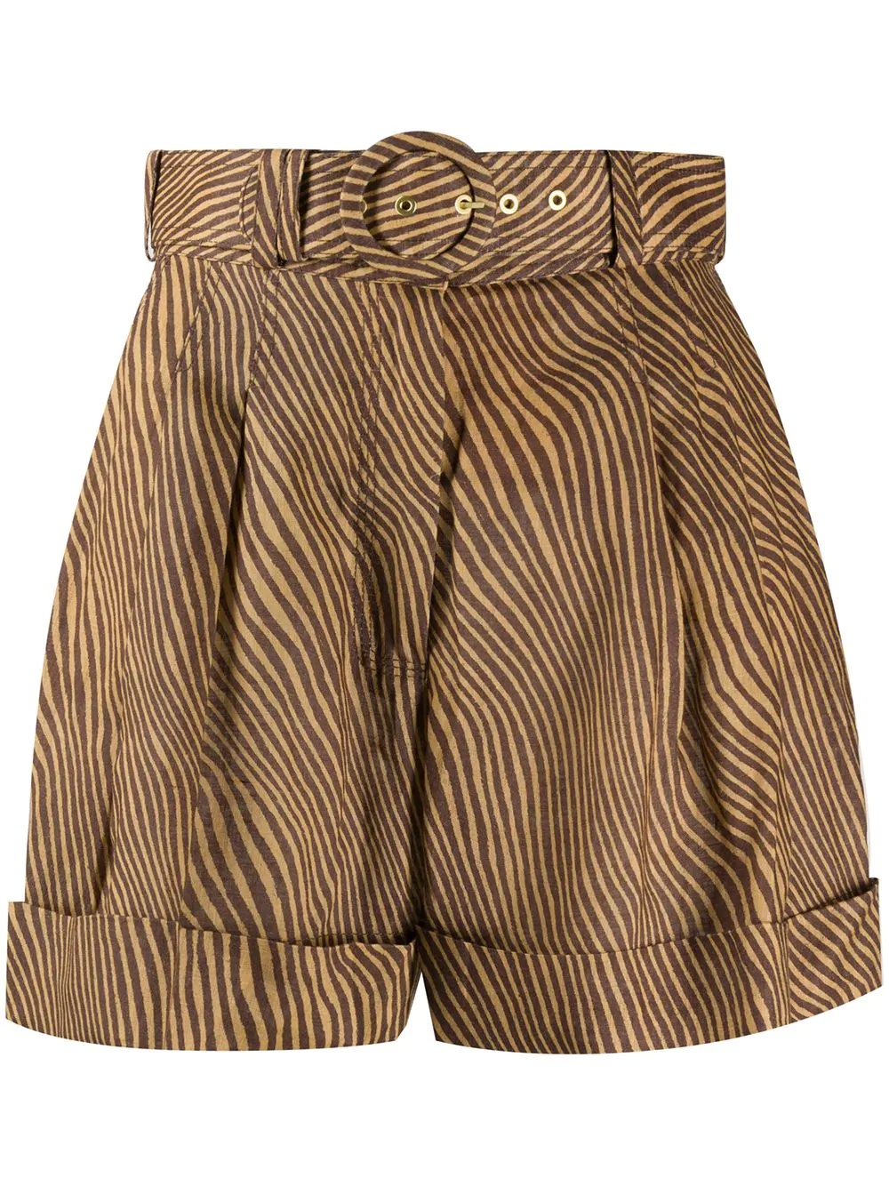 Empire striped print shorts - 1