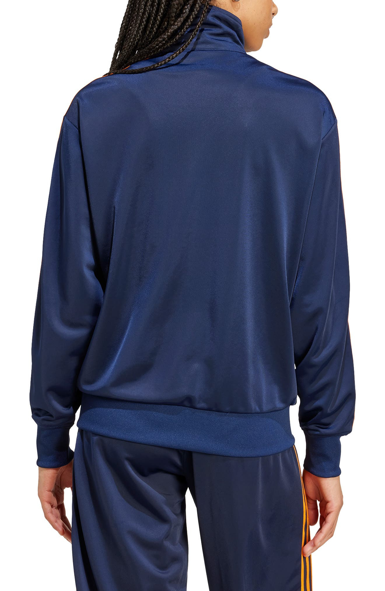 adidas Firebird Recycled Polyester Track Jacket in Night Indigo/Crew Orange at Nordstrom - 2