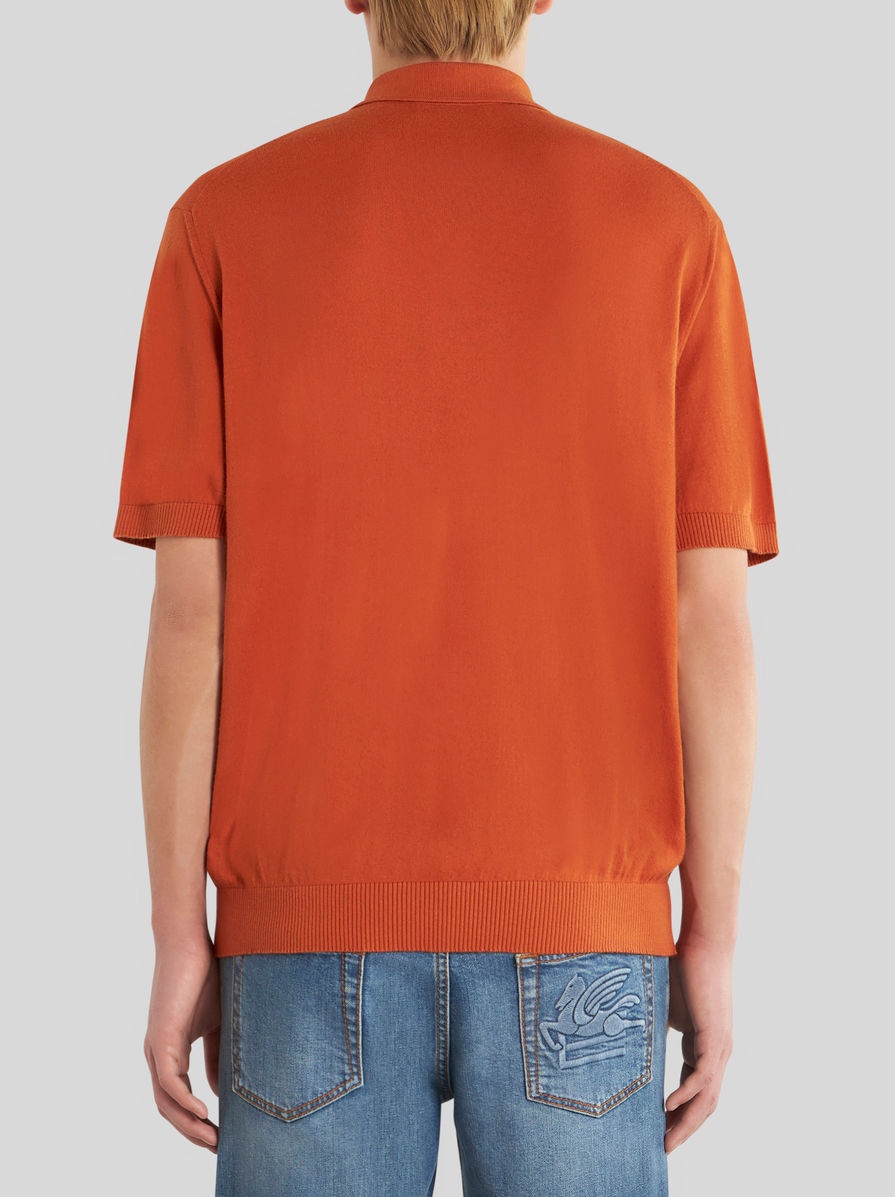 CASHMERE AND COTTON POLO SHIRT WITH LOGO - 4