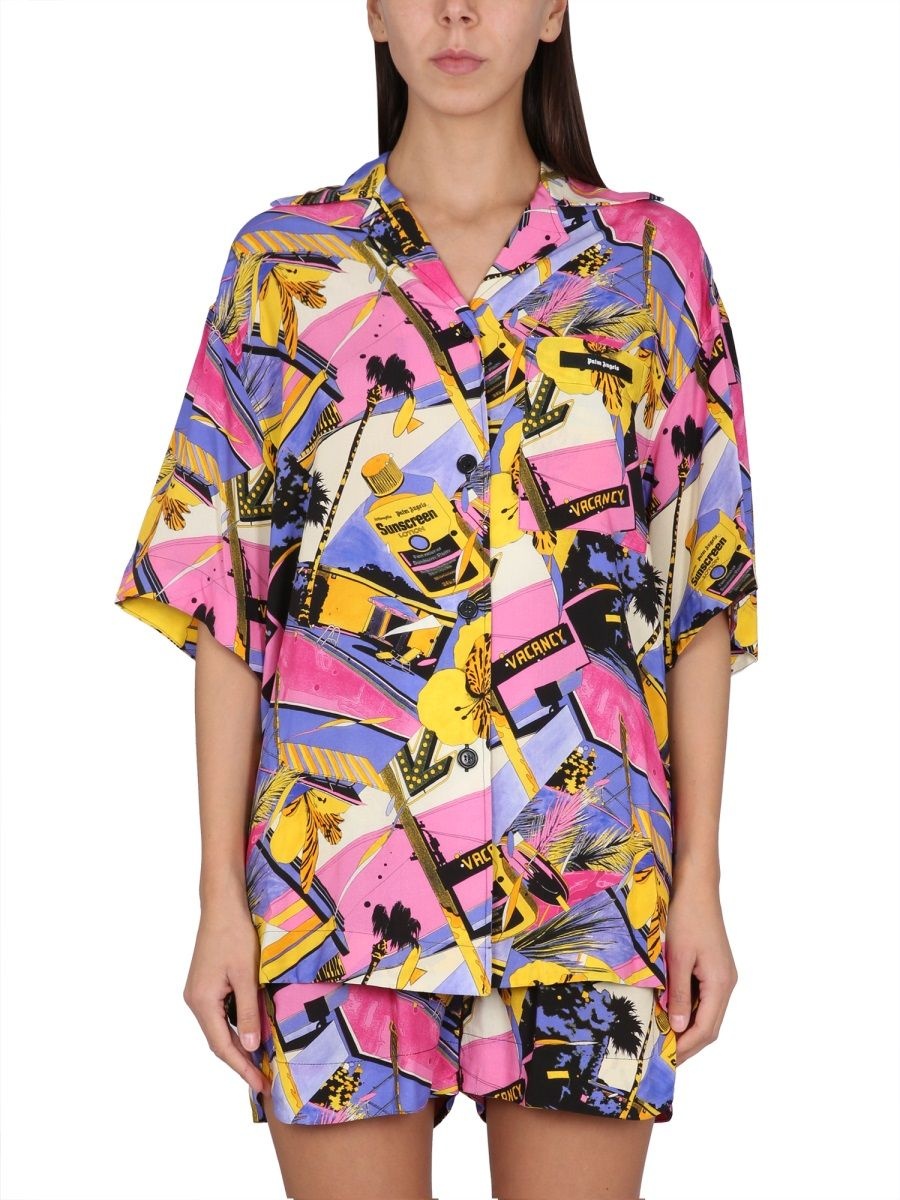 Tシャツ・カットソー Palm Angels MIAMI MIX PRINT SHIRT (PWGG001_S23FAB0048484) Palm Angels Miami Print T-Shirt – ZAP