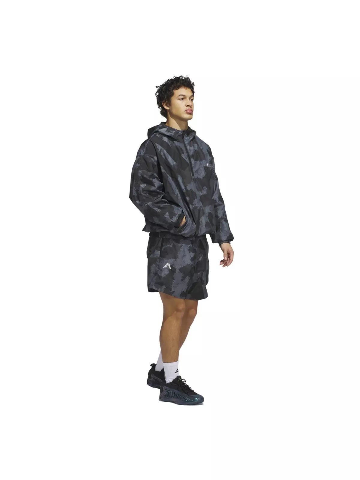 Men's Anthony Edwards Camo AOP Basketball Shorts -Grey - 5