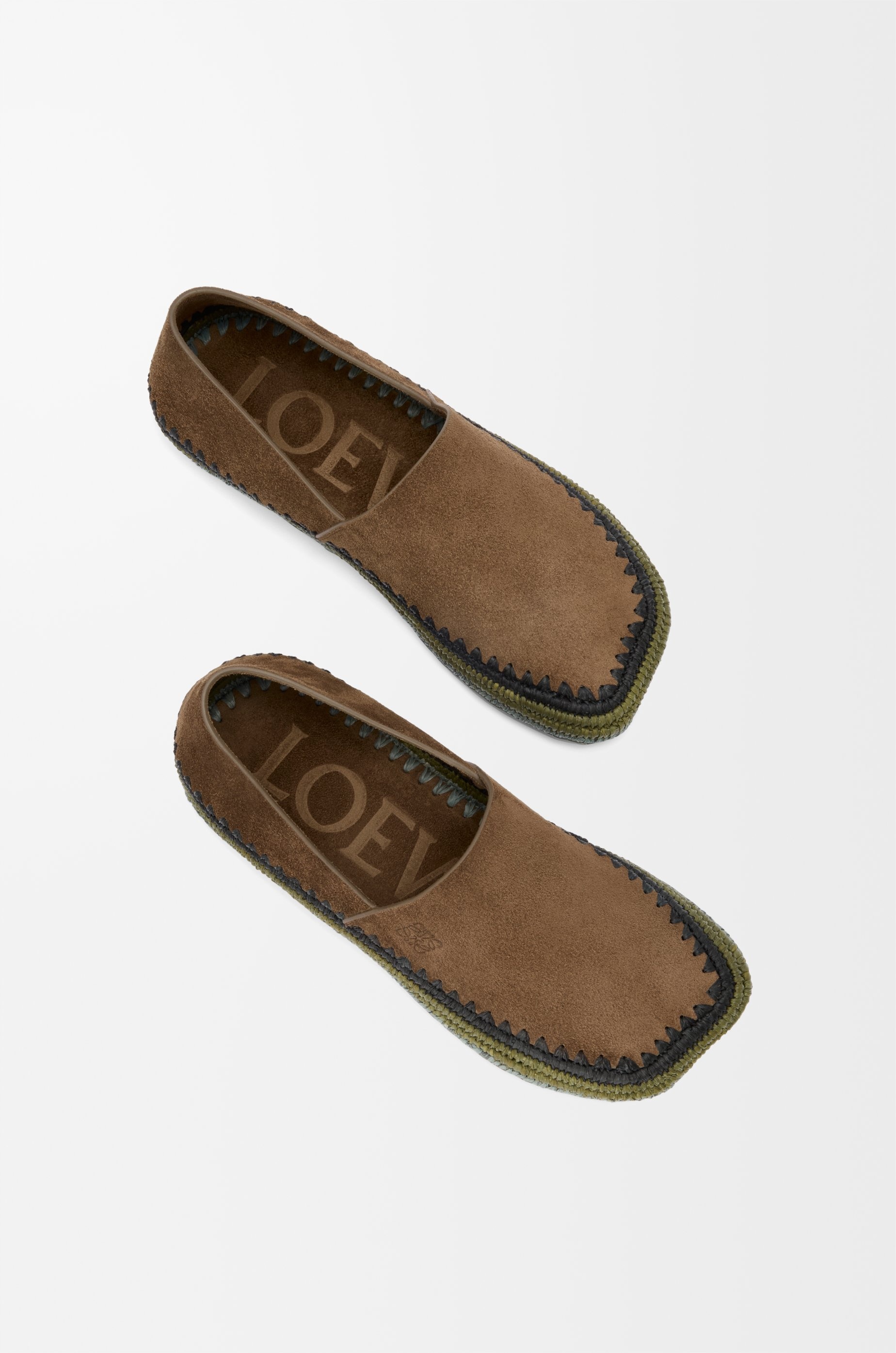 Rio slipper in suede and raffia - 4