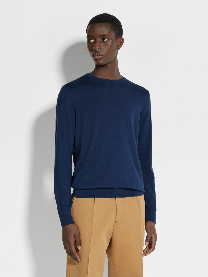 UTILITY BLUE MÉLANGE CASHSETA CREWNECK 4