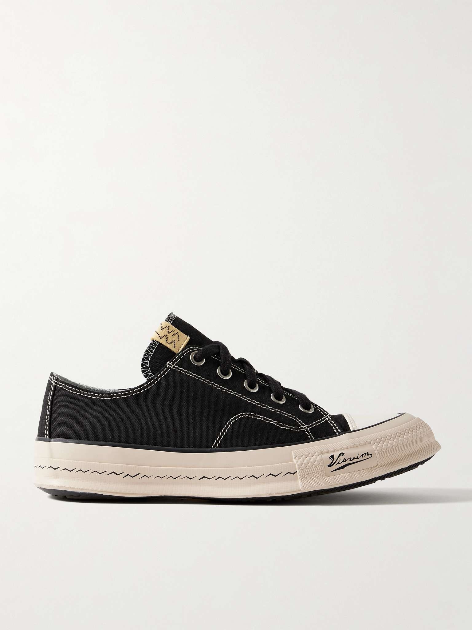 Skagway L.T. Lo Leather-Trimmed Canvas Sneakers - 1