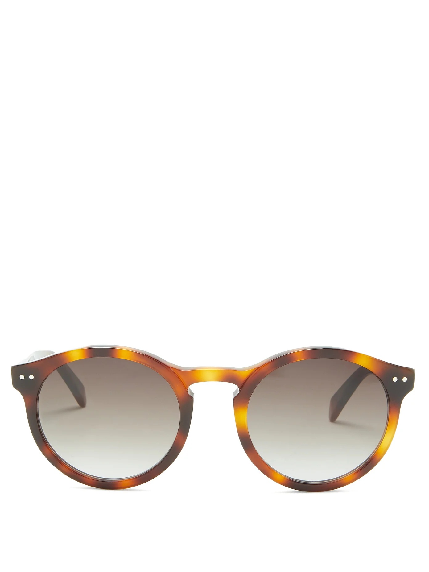 Round tortoiseshell-acetate sunglasses - 1