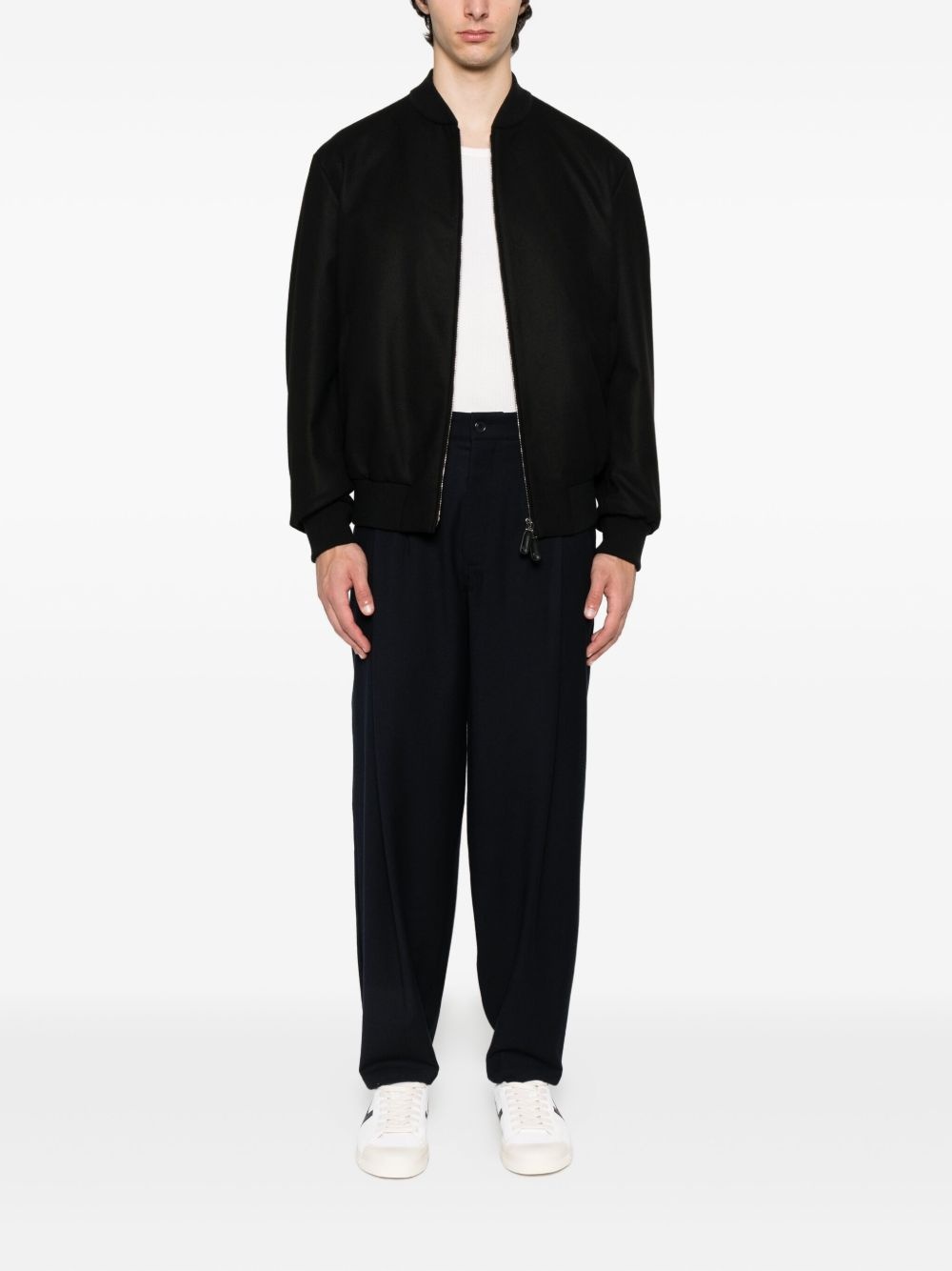 pleated virgin wool trousers - 2