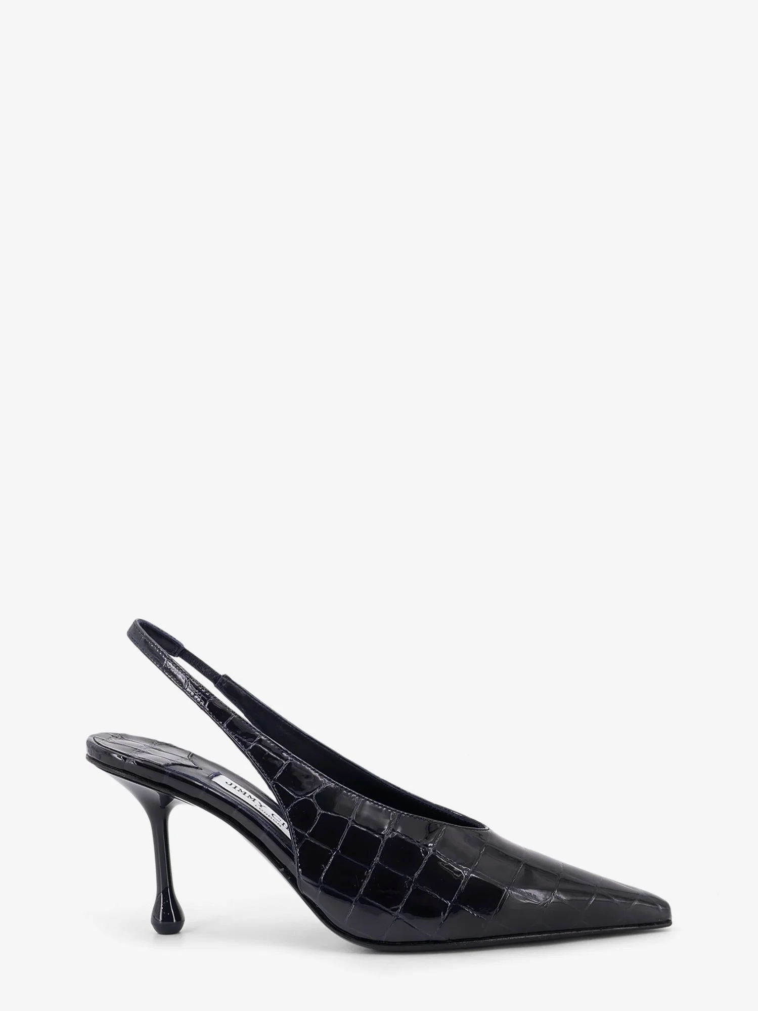 Patent Leather Pumps With Crocodile Print - 1