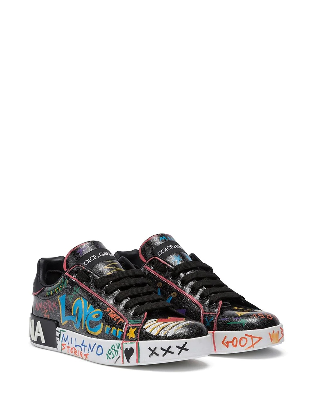 Portofino glitter graffiti sneakers - 2