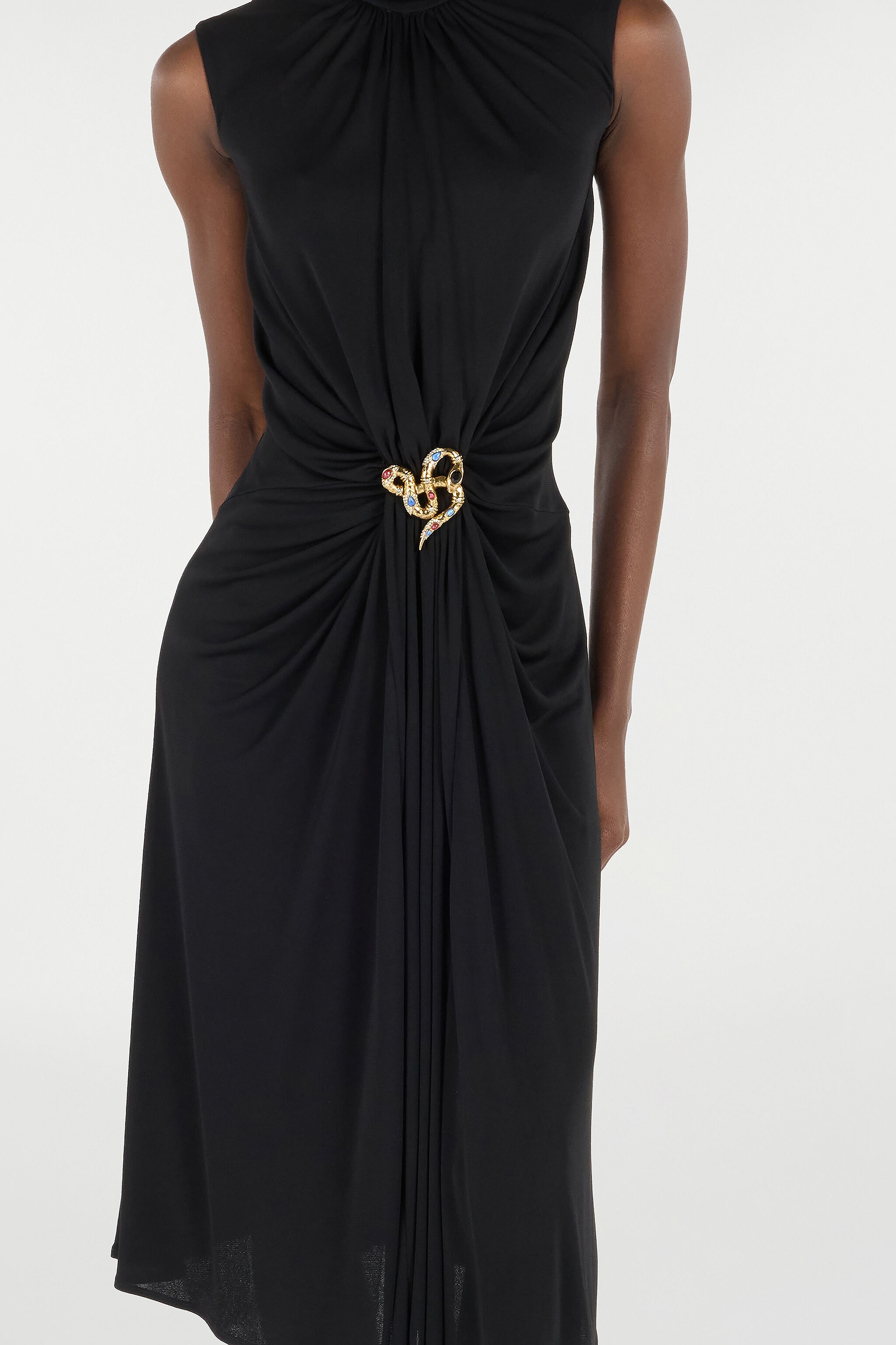 Draped Midi Dress - 6