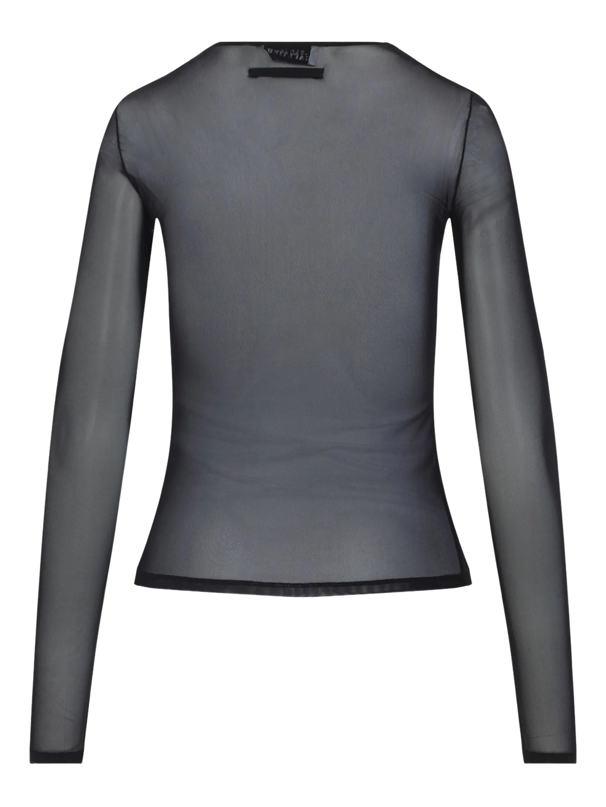 JEAN PAUL GAULTIER - Women Mesh With Sequins Embroidery "Jean Paul Gaultier" Long Sleeves Top - 2