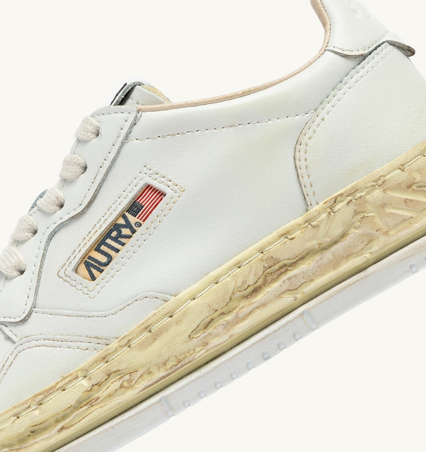 MEDALIST LOW SUPER VINTAGE 'Autry x Maison MIHARA YASUHIRO General Scale.' SNEAKERS IN WHITE LEATHER - 6