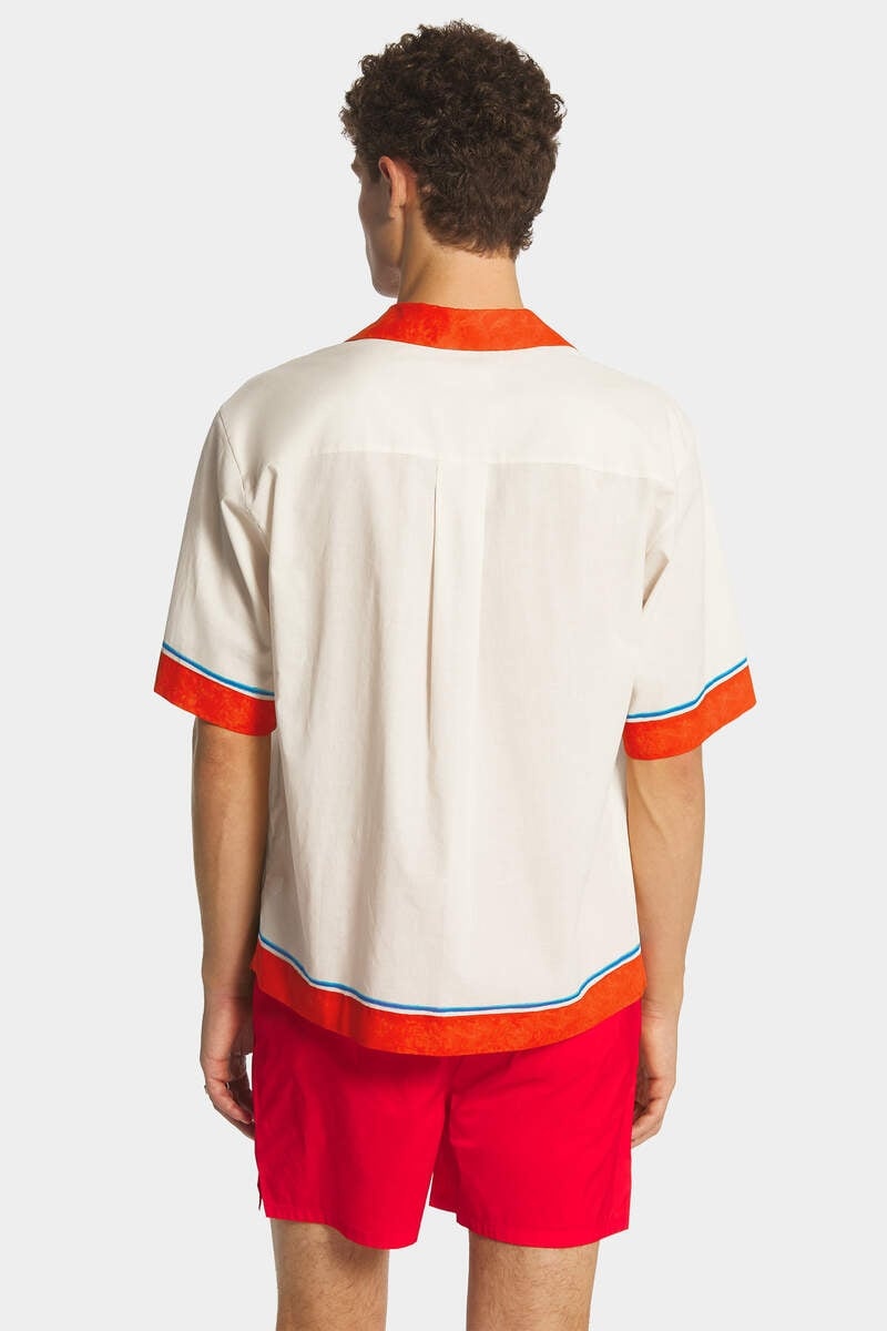 SUMMER LOVERS DROP SHOULDER MUSLIN BOWLING SHIRT - 4