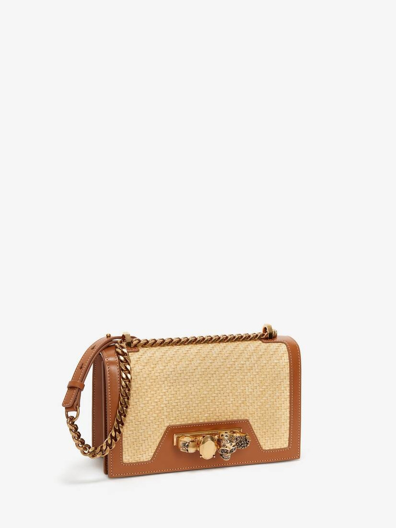 Alexander McQueen Jewelled Satchel in Natural outlook