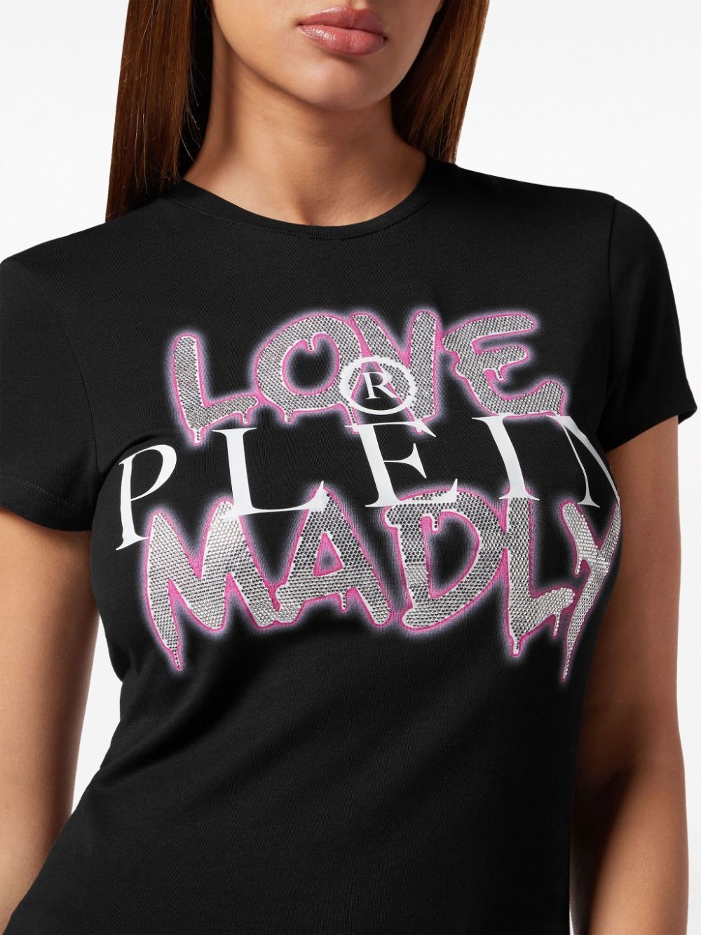 Sexy Pure crystals-embellished T-shirt - 5