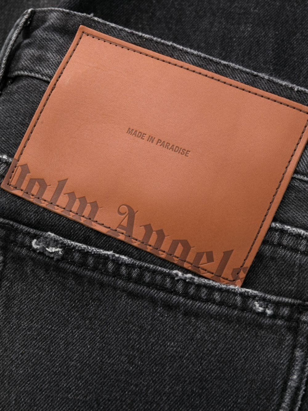 monogram-patch slim jeans - 6