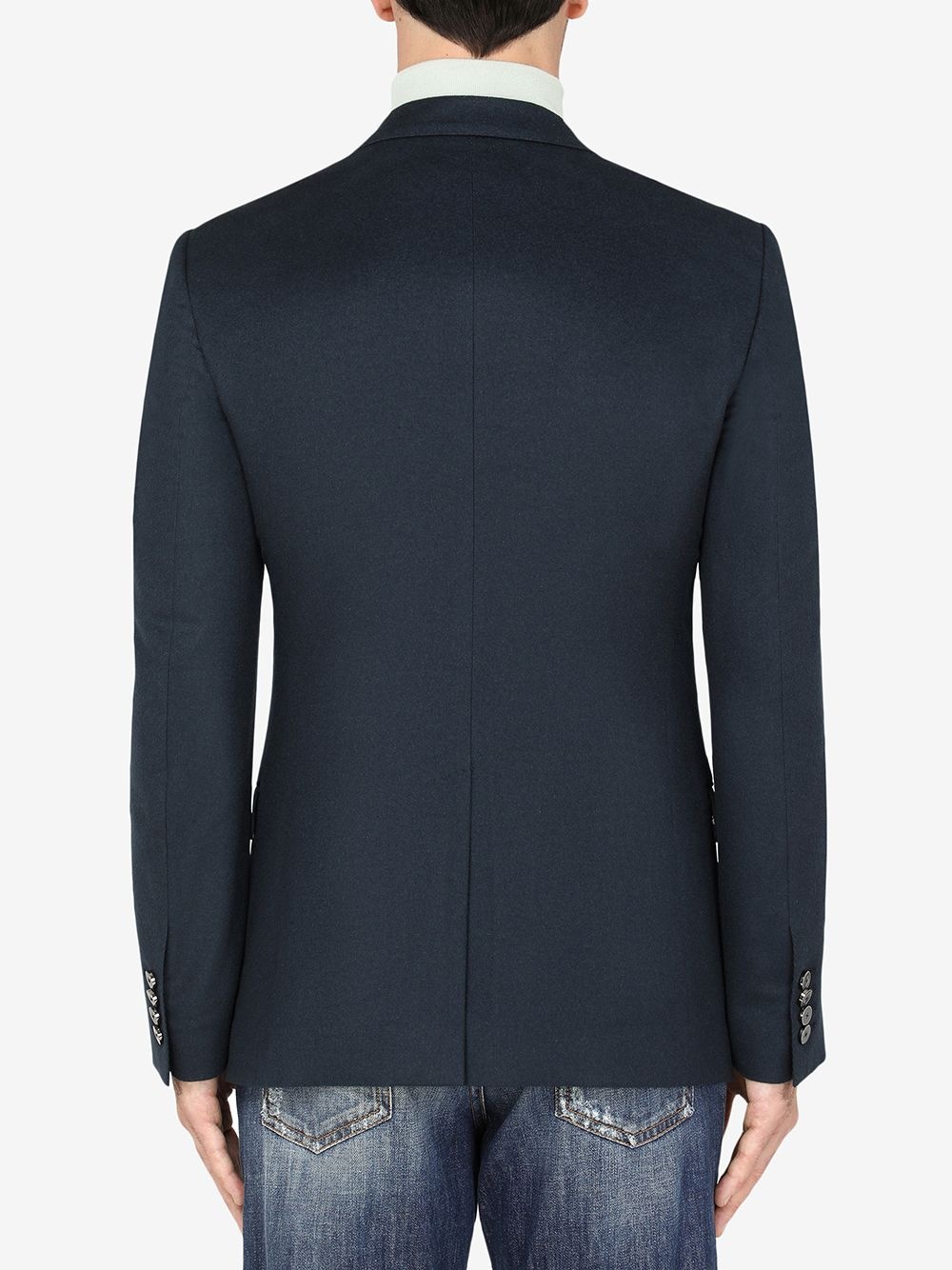 single-breasted cashmere blazer - 4