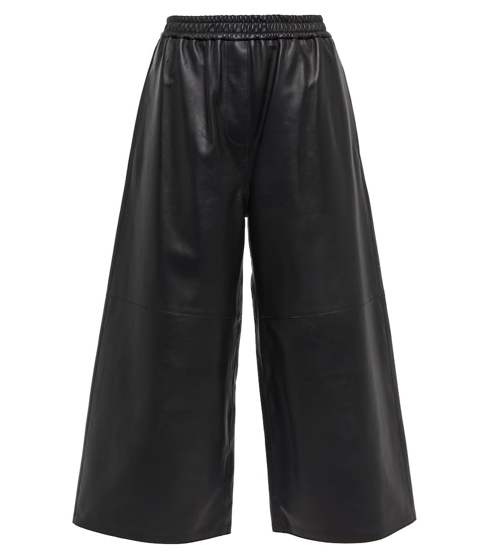 Leather cropped pants - 1