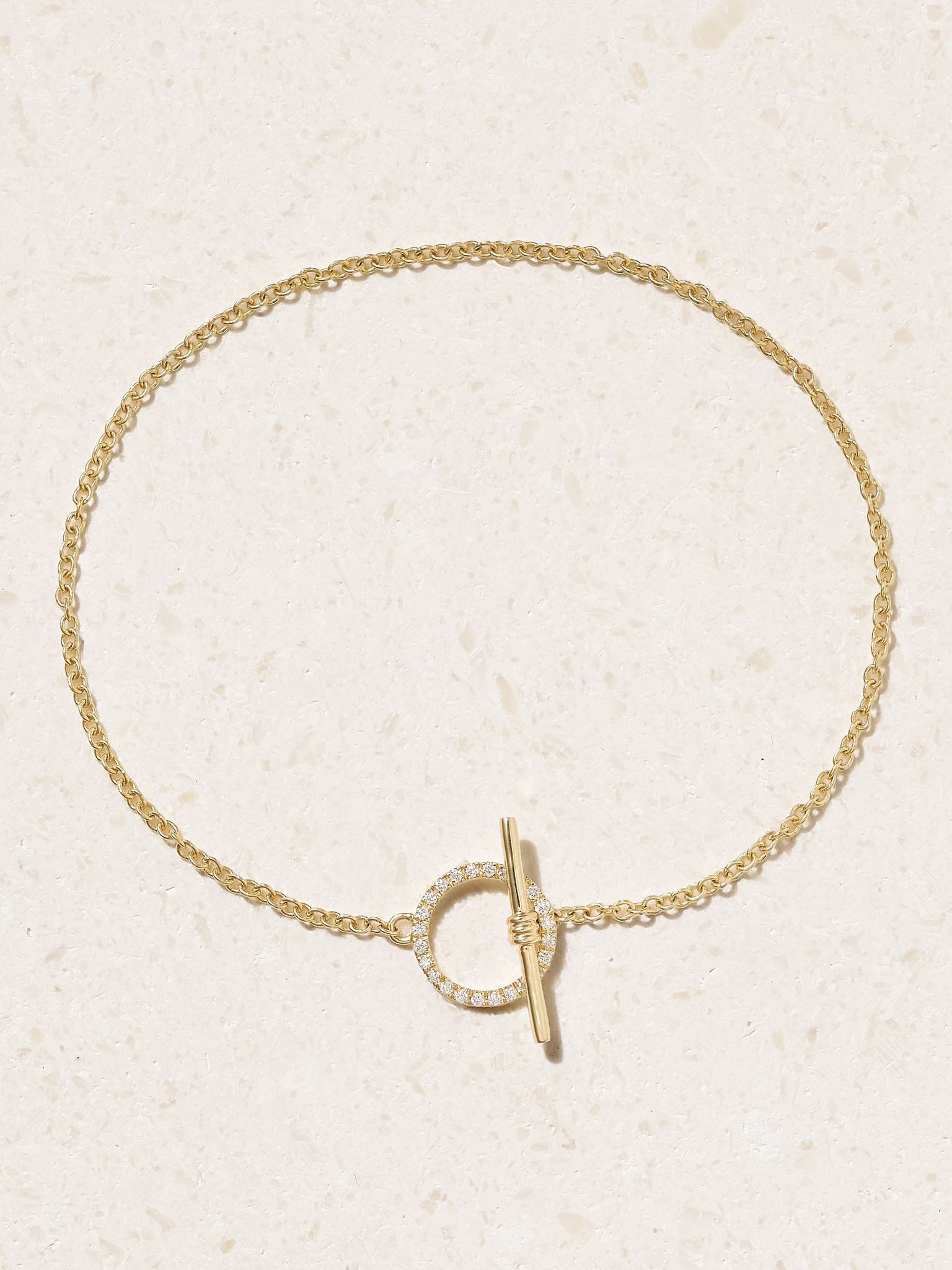 14-karat gold diamond bracelet Gold - 1