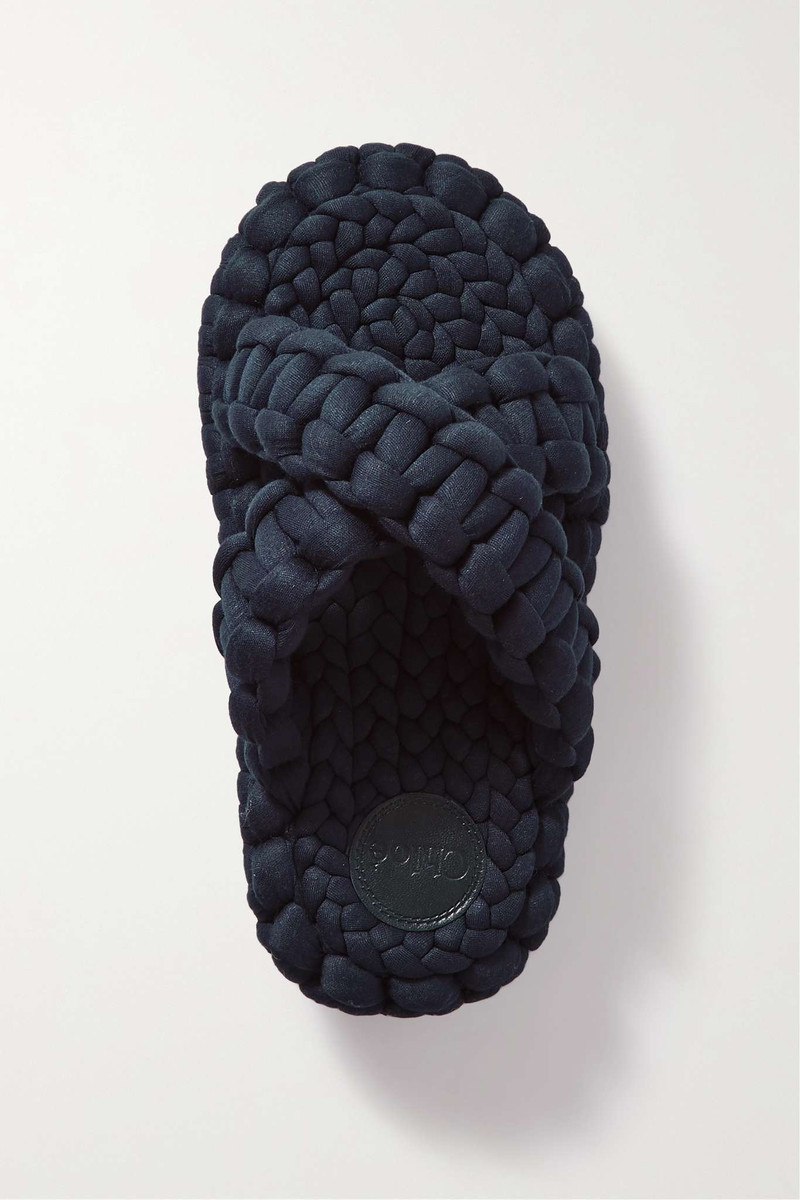 Kamy woven jersey platform slides 5