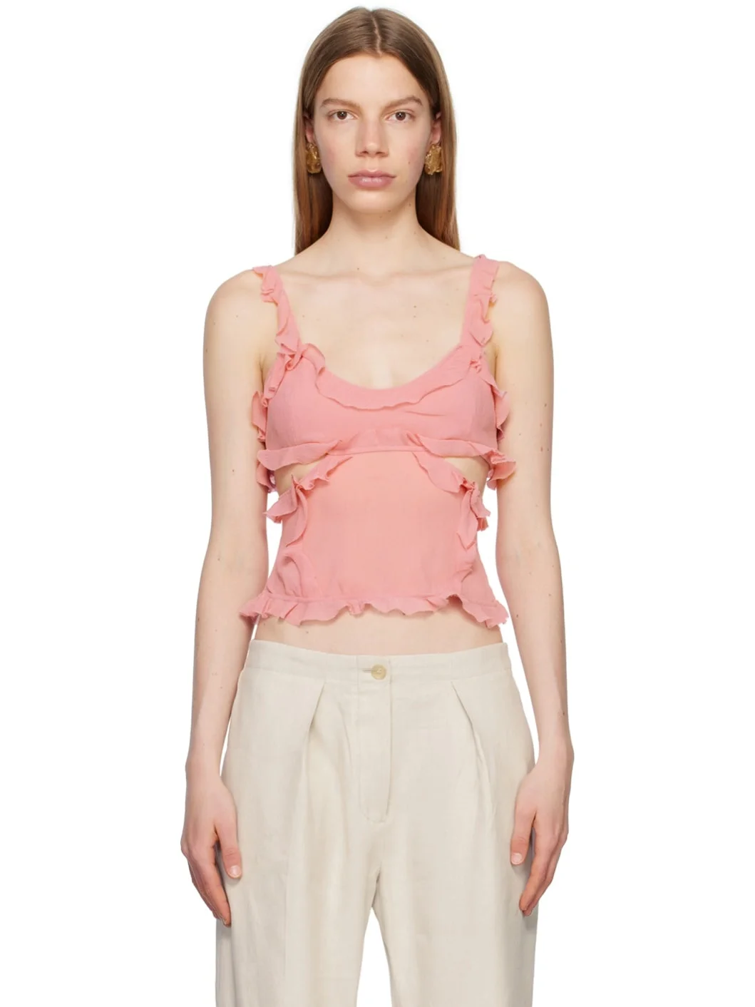 ruffled tank top - 1