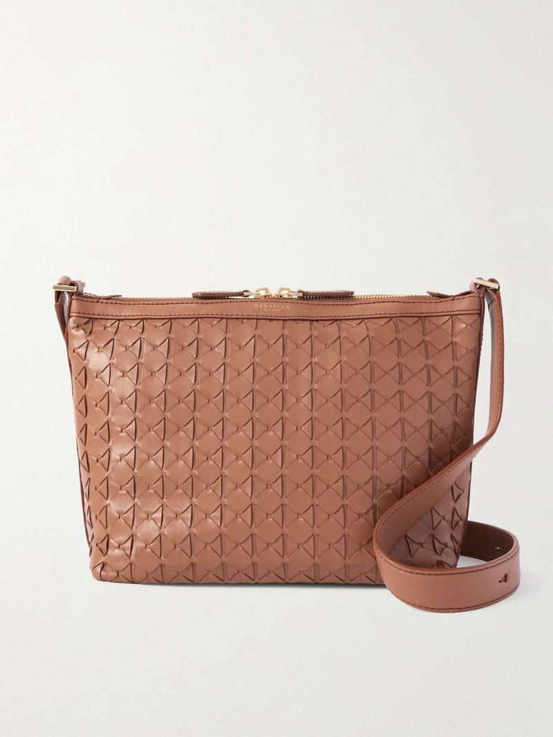 Anì Mosaico leather shoulder bag Tan 1