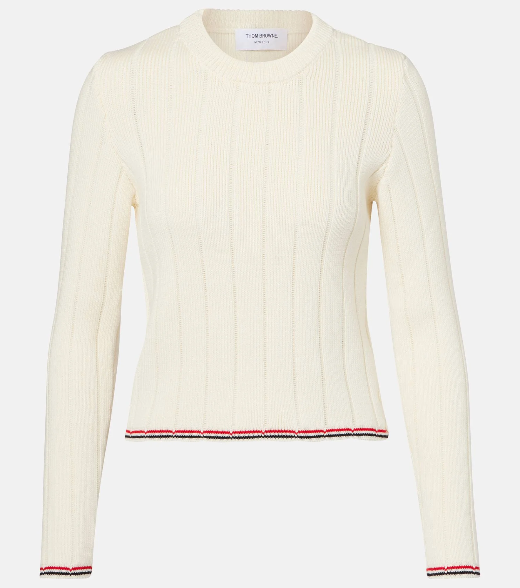 Cable-knit virgin wool sweater - 1