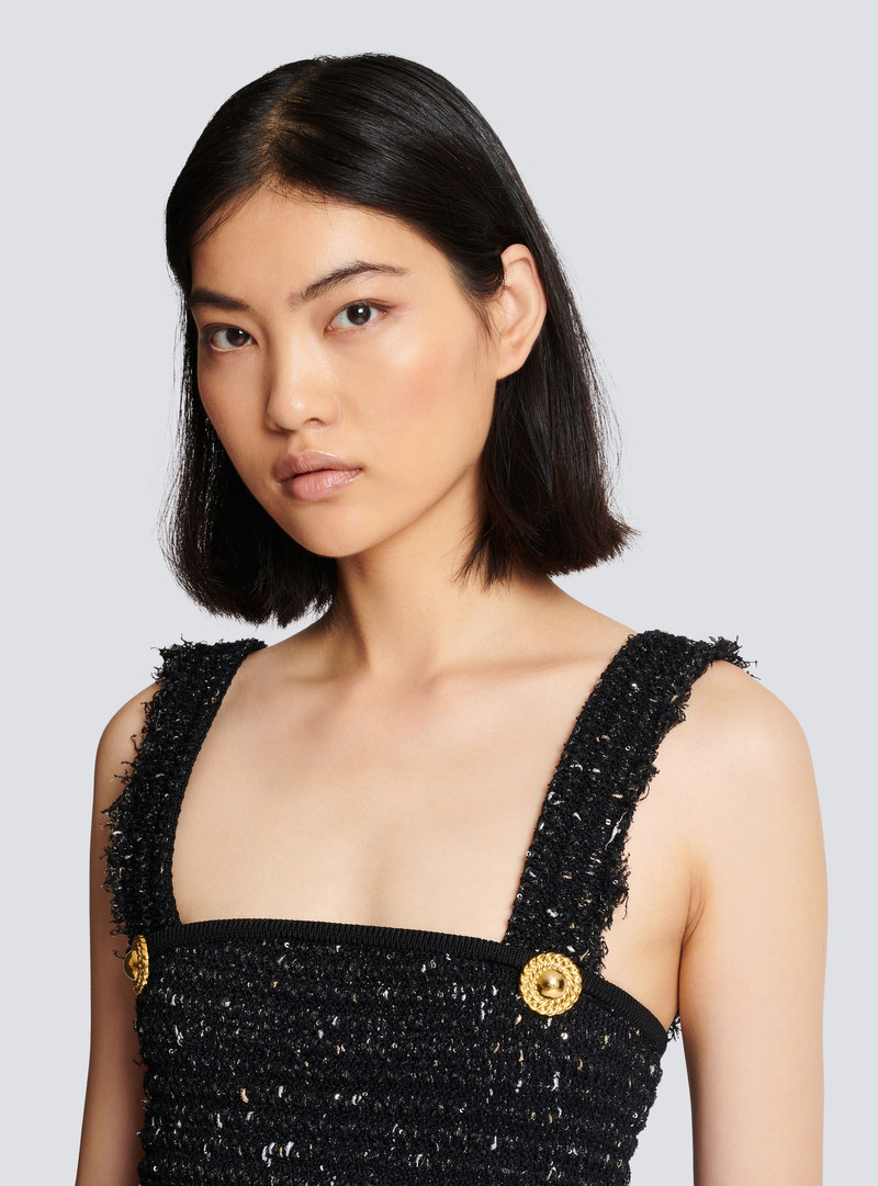 Lurex tweed strappy top 8