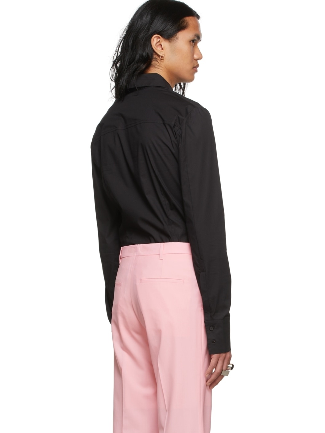 SSENSE Exclusive Black Cotton Poplin Shirt - 3