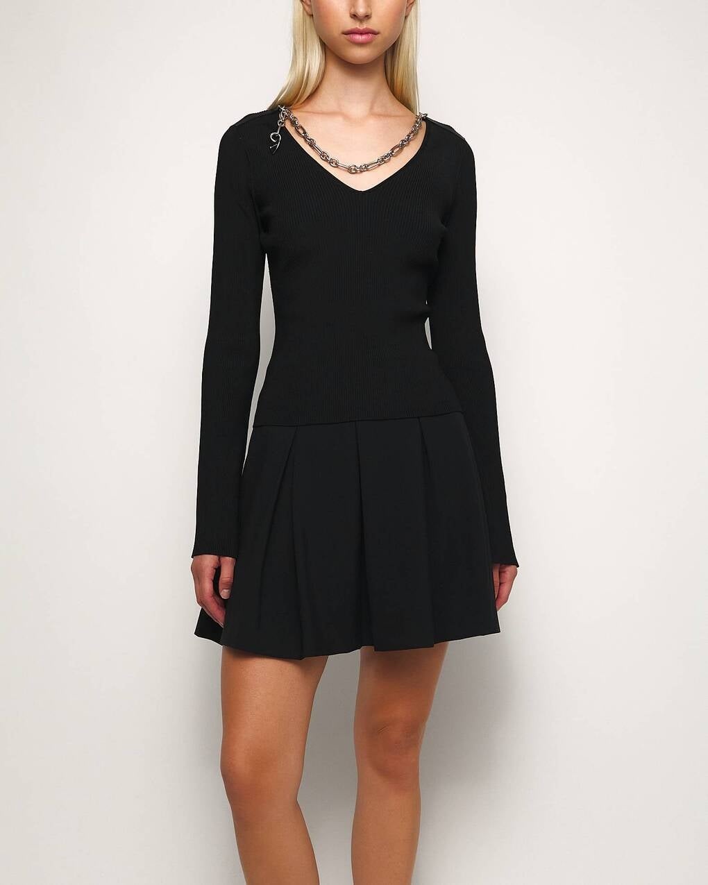 Top Knit Silver Charm  Black - 2