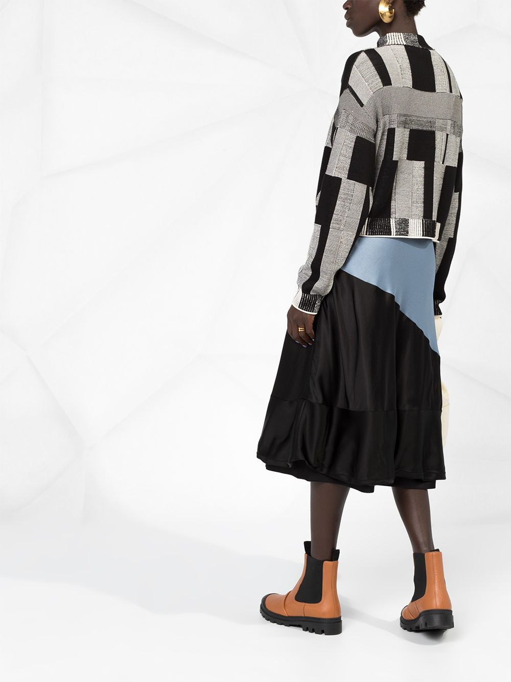 colour-block balloon skirt - 6