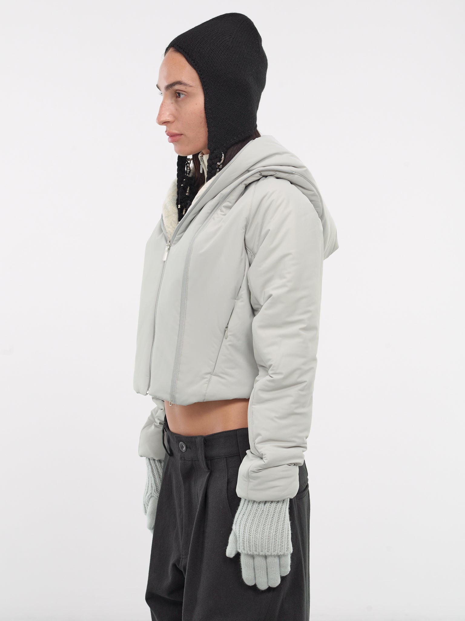 Padded Crop Jacket & Gloves - 2