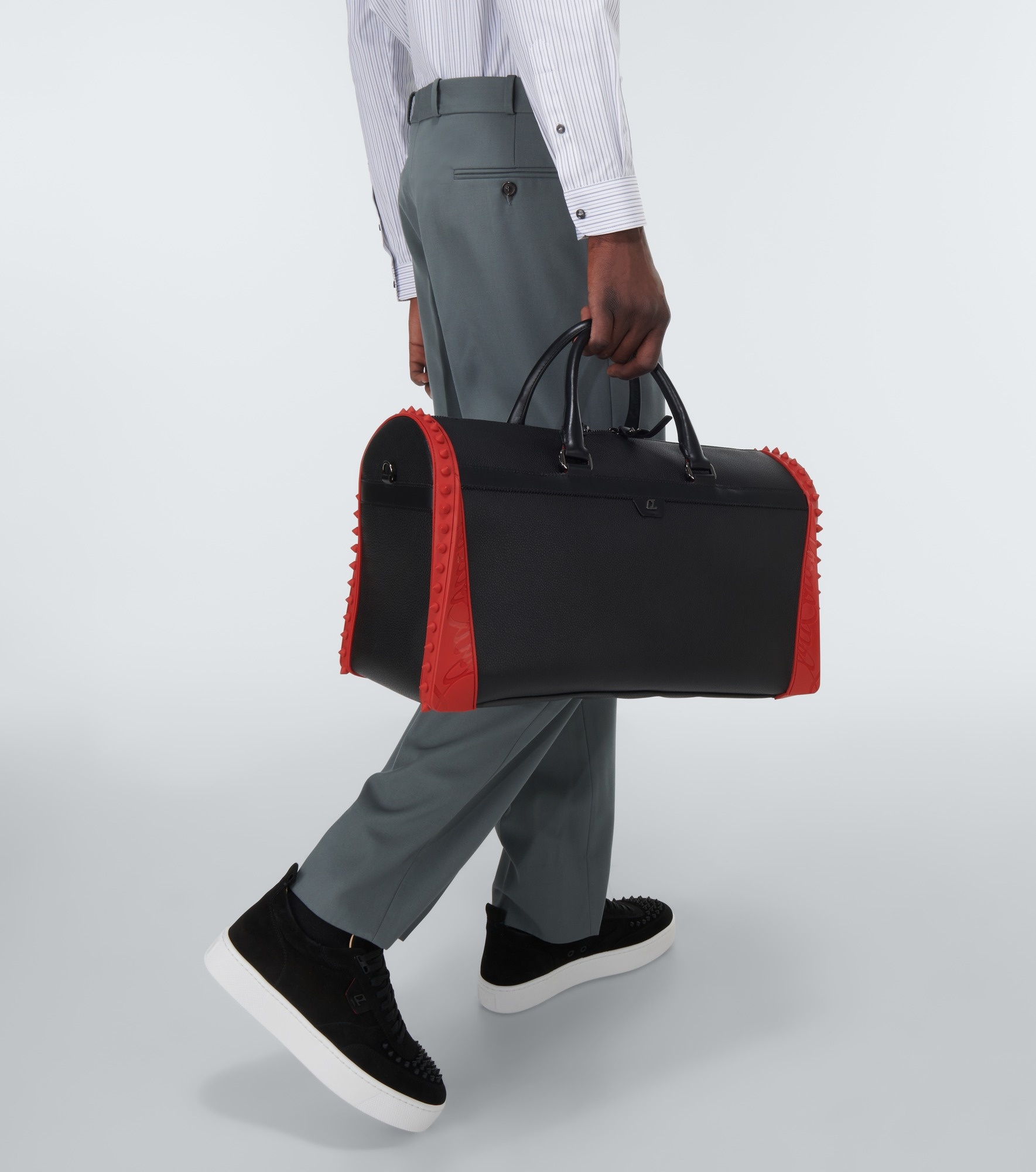 Sneakender spiked leather duffel bag - 3