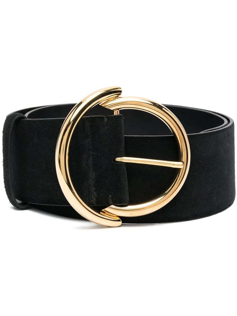 buckle-fastening leather belt - 1