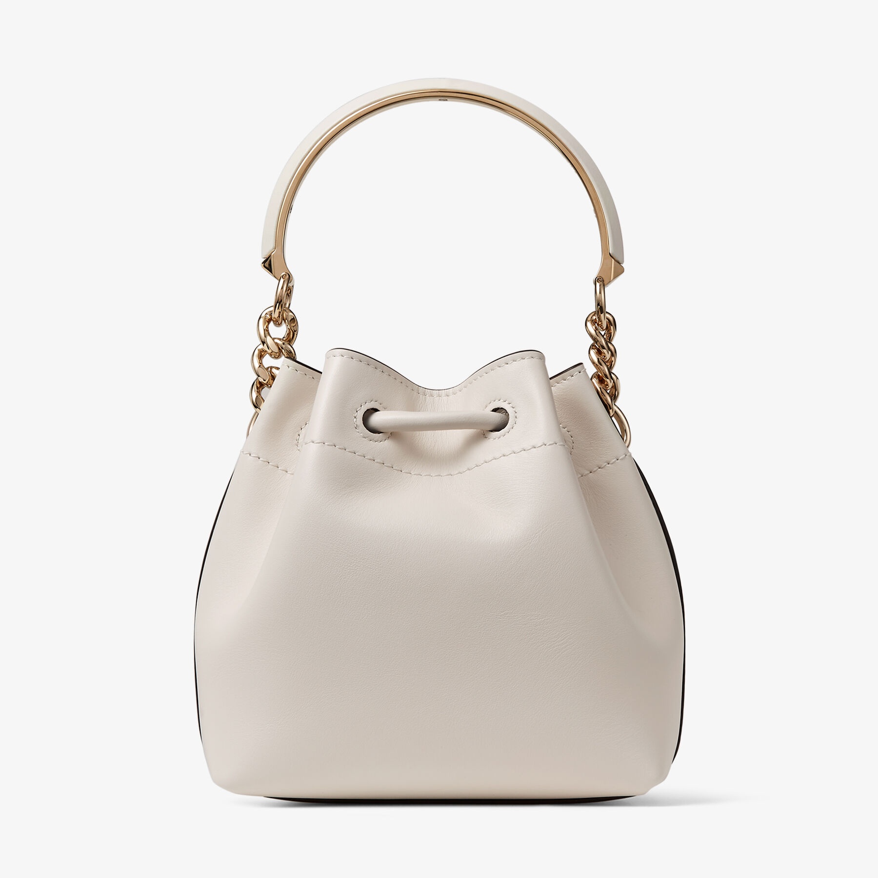 Bon Bon Bucket S
Latte Leather Bucket Bag with Light Gold Hardware - 8