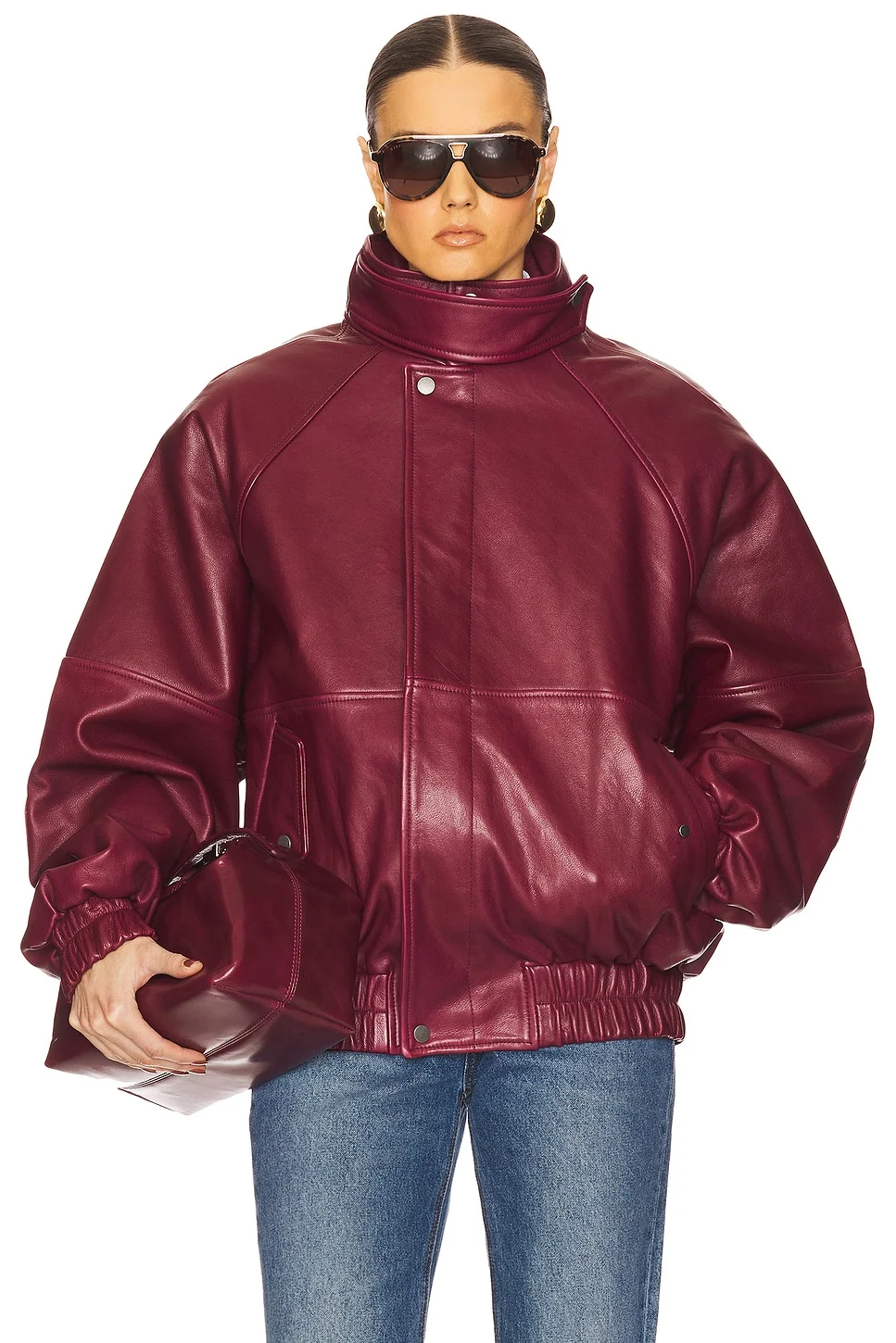 The Oversized Leather Bomber - 1