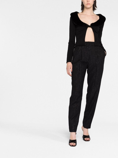 Alessandra Rich pinstripe wool trousers outlook
