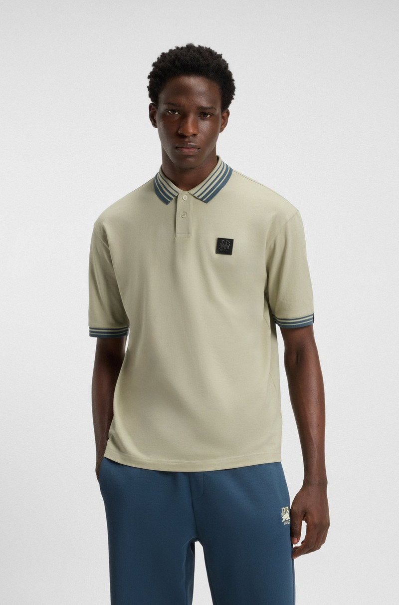 HUGO X RB POLO SHIRT WITH BULL LOGO PATCH 2