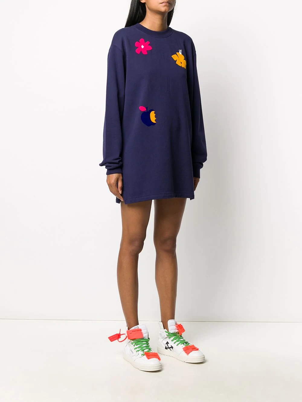 Flower Arrows sweatshirt dress - 4