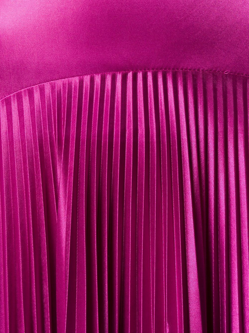 long satin pleated skirt 5