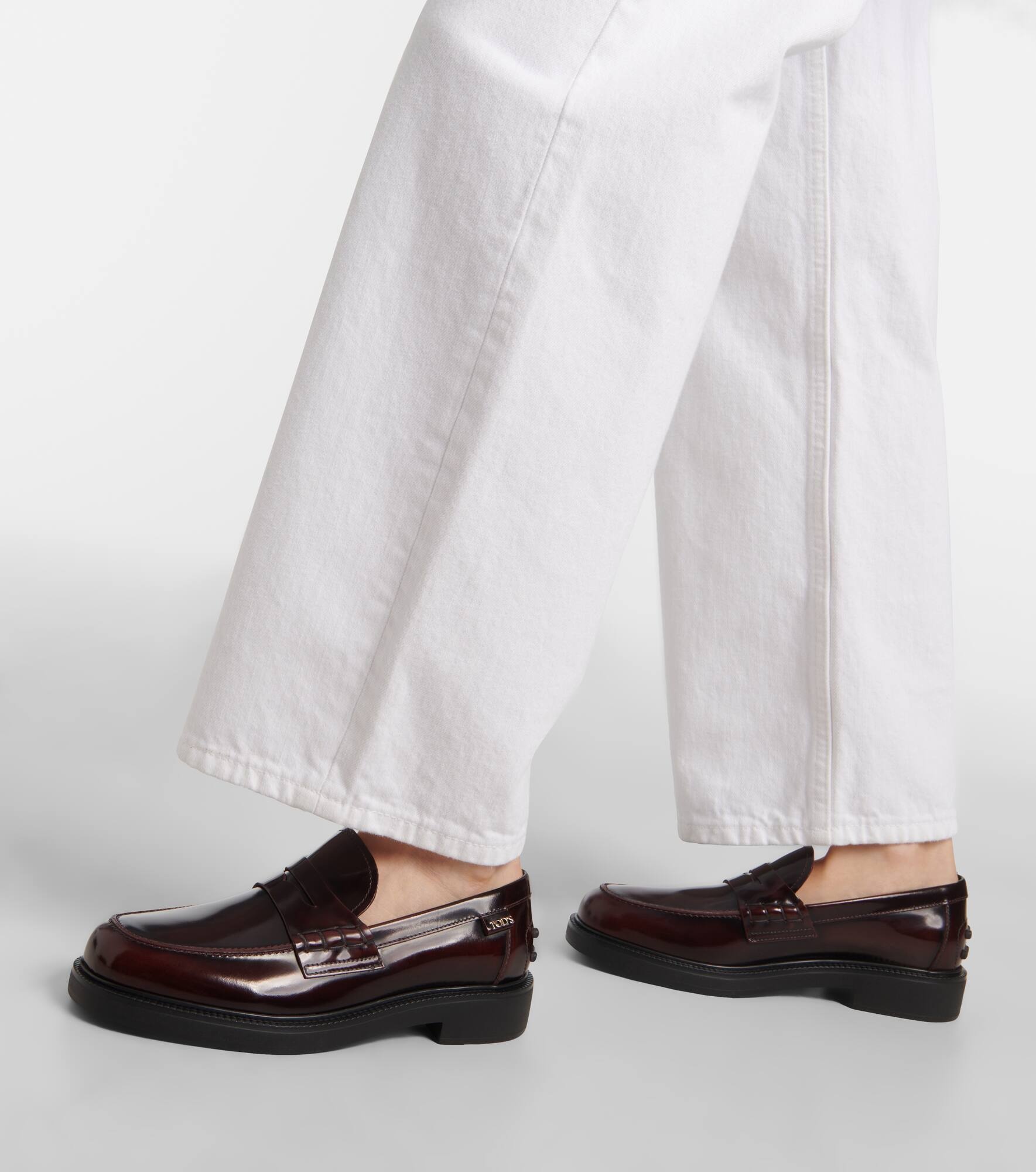 Leather penny loafers - 7