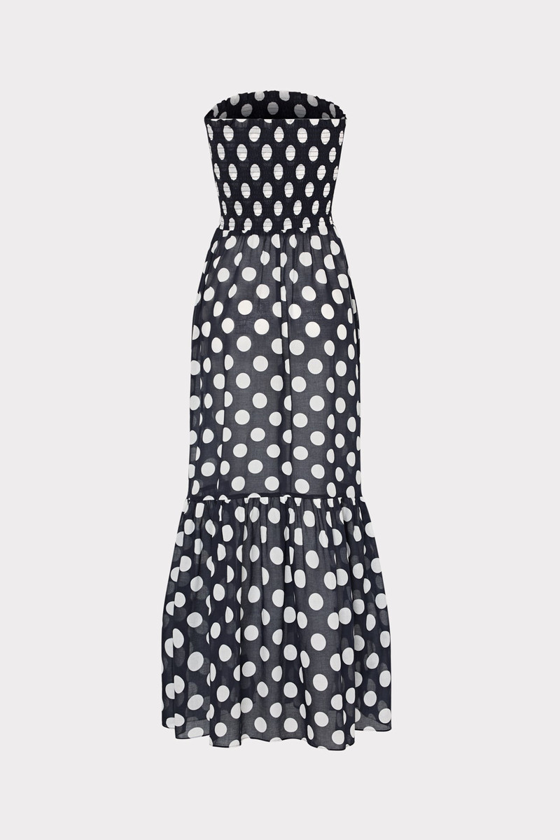 Olen Polka Dot Strapless Cover-Up Dress 3
