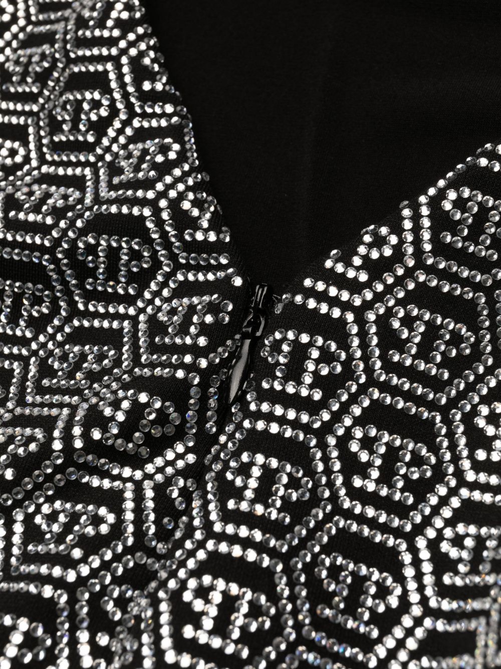 Crystal-embellished long-sleeve mini dress - 8