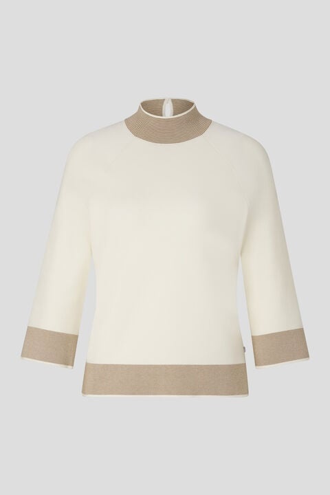 Magda sweater in Off-white/Camel - 1