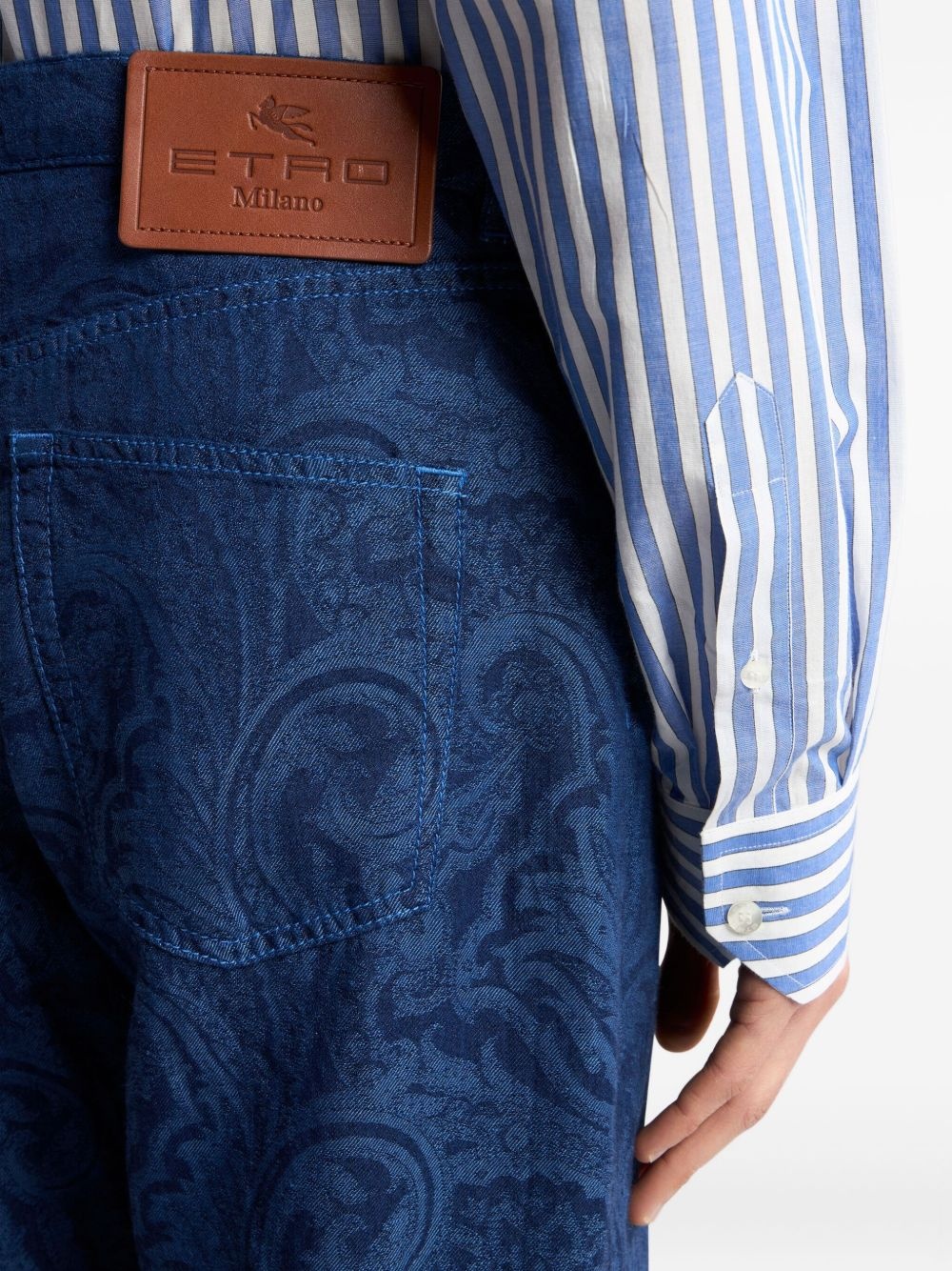 paisley-print jeans - 5