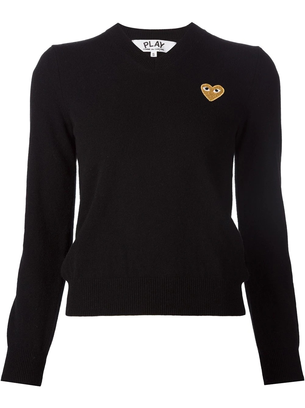 embroidered heart v-neck jumper - 1