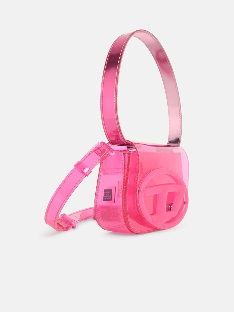 Diesel ICONIC '1DR SHOULDER BAG IN FUCHSIA TRANSPARENT TPU outlook