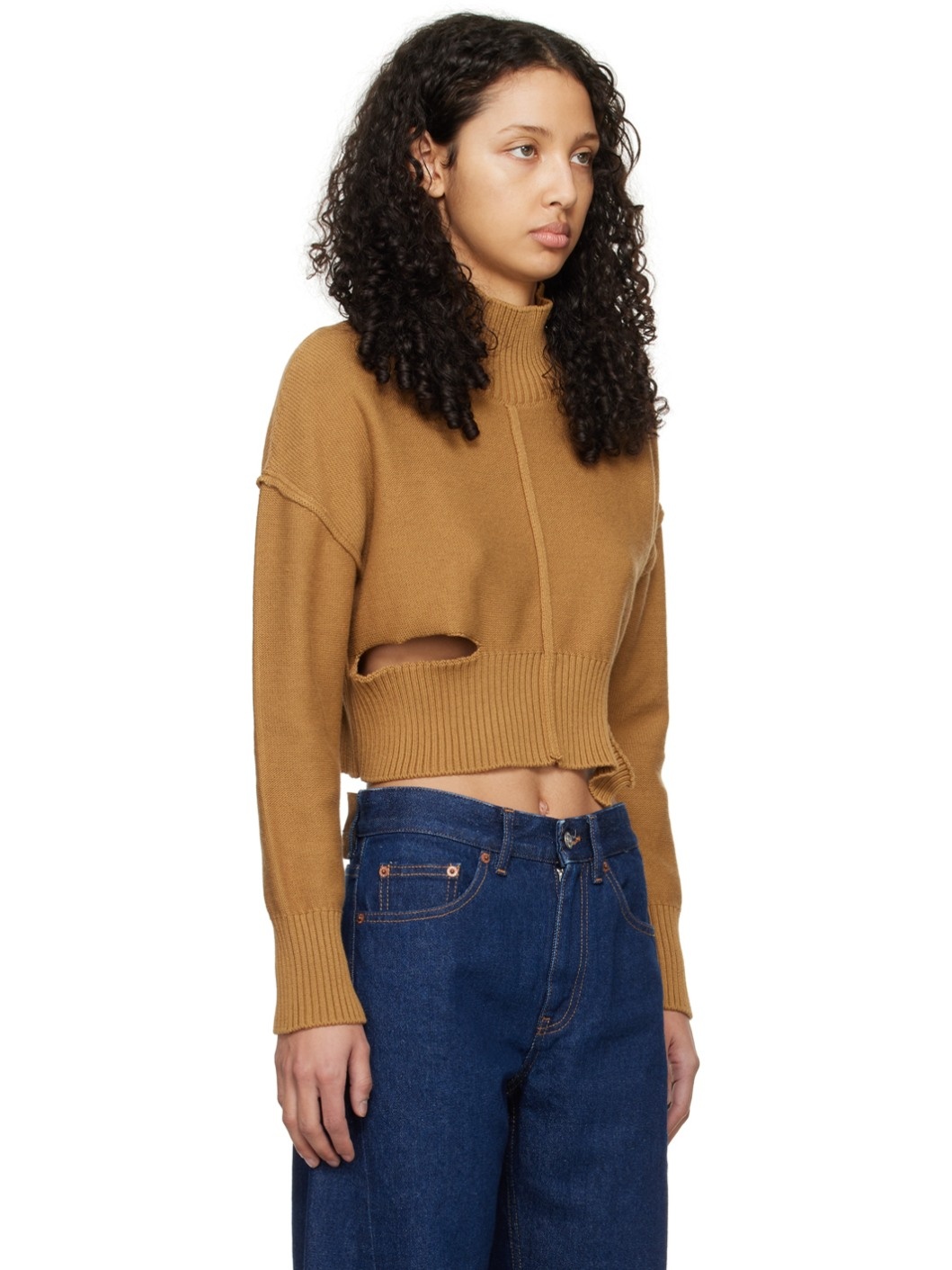Tan Boxy Sweater - 2